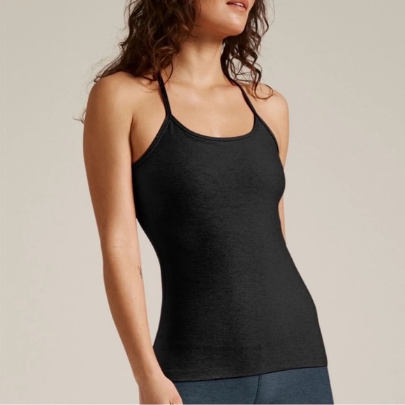 Beyond Yoga Other - Beyond Yoga Spacedye Out of Pocket Tank In Heathered Grey Black
